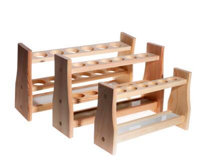 BIO-SGJ01_木质试管架_木质试管架 100ml 6孔 ，尺寸：296*78*164mm， 孔径：31mm