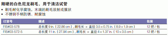 Fisherbrand_03-572-5_带不锈钢手柄的刷子_总长27.94cm  10*3.5cm