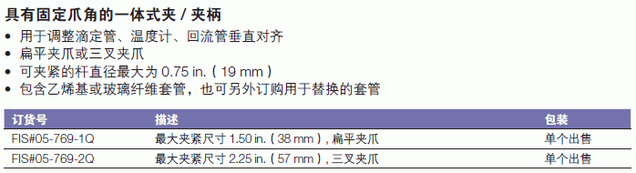 Fisherbrand_05-769-2Q_固定角度夹_最大夹紧尺寸57mm  三叉夹爪