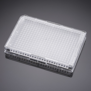 Corning BioCoat Poly-D-Lysine 384 Well Clear Flat Bottom Microplate, with Lid, 5/Pack, 50/Case