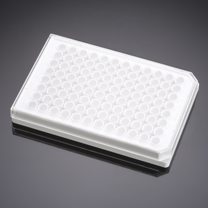 Corning BioCoat Collagen I 96 Well White/Opaque Flat Bottom TC-Treated Microplate, with Lid, 5/Pack,