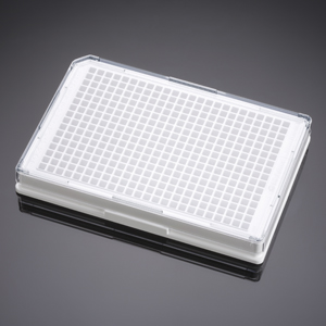 Corning BioCoat Collagen I 384 Well White/Clear Flat Bottom TC-Treated Microplate, with Lid, Sterile