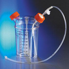 1升容量一次性转瓶;Corning 1L Polystyrene Disposable Spinner Flask with Solid Cap and Aseptic Transfer Cap, S