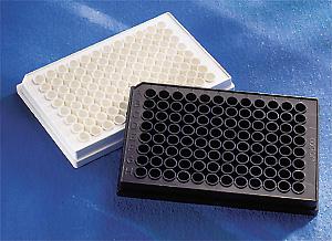 96孔板，白色，平底底，TC表面，PP（聚丙烯）材质，灭菌，袋装，25个/包，4包/箱;Corning 96 Well Solid White Flat Bottom Polystyrene TC-T