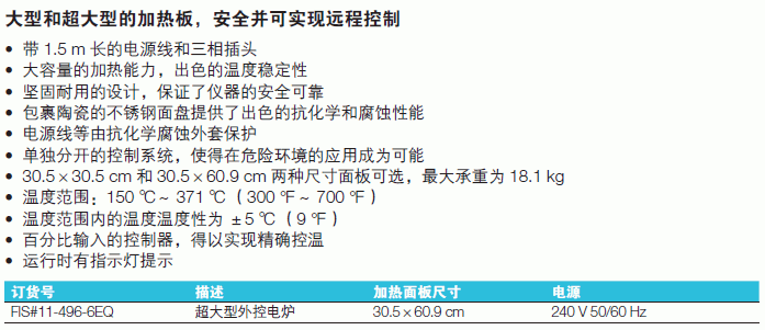 Fisherbrand_11-496-6EQ_大型外控加热板_超大型外控电炉