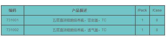 耐思/NEST_731001_五层直颈细胞培养瓶_聚苯乙烯PS  密封盖  1个/包，8个/箱