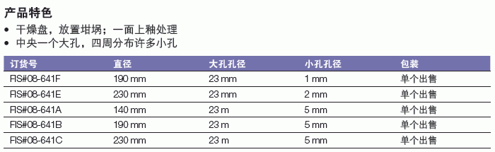 Fisherbrand_08-641C_陶瓷干燥板_直径   230 mm