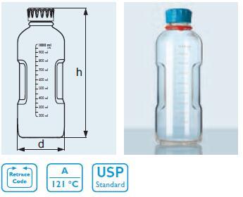 肖特/Schott_218865453_DURAN  YOUTILITY实验室试剂瓶 GL45_1000ml  GL45  棕色