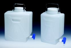 耐洁/Nalgene_2320-0050_矩形细口大瓶（带放水口）_HDPE  20L 聚丙烯放水口和螺旋盖  1个/包 4个/箱