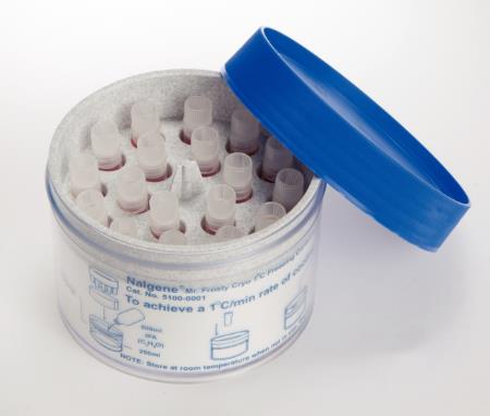 耐洁/Nalgene_5100-0001_冻存1℃冻存容器 “降温盒”_PC 蓝色HDPE盖 白色HDPE管槽 泡沫衬垫 1个