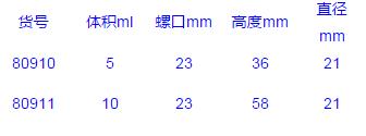 Vitlab_80911_直形样品瓶_PE-HD 10ml 带螺旋盖 半透明  1个