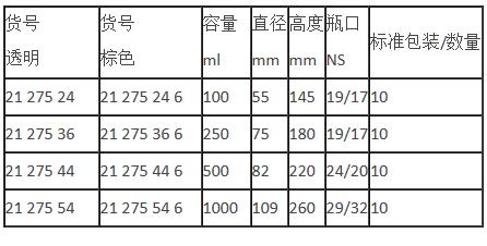 肖特/Schott_21275546_Duran储酸瓶_棕色  1000 ml