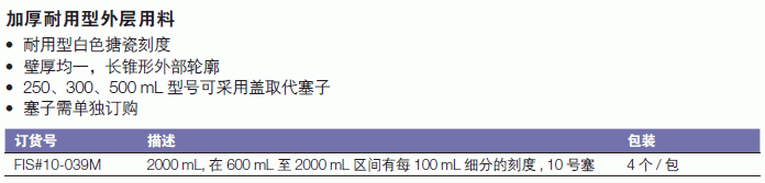 肯堡/kimble_10-039M_Kimble? Kimax? 加厚环形瓶口三角瓶_2000ml   塞编号10