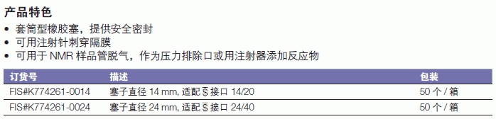 肯堡/kimble_K7742610024_Kimble? Kontes? 白色空心橡胶套筒塞_塞子直径24mm  适配接口24/40