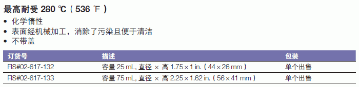 Fisherbrand_02-617-133_聚四氟乙烯坩埚_75ml  56*41mm