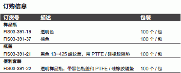 Fisherbrand_03-391-22_自动进样瓶_透明样品瓶  带黑色瓶盖和 PTFE / 硅橡胶隔垫