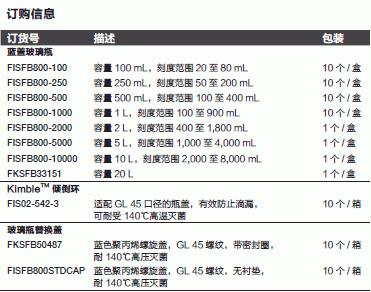 Fisherbrand_FB800-1000_蓝盖试剂瓶 蓝盖瓶_1000ml 可高温高压灭菌  10个/盒